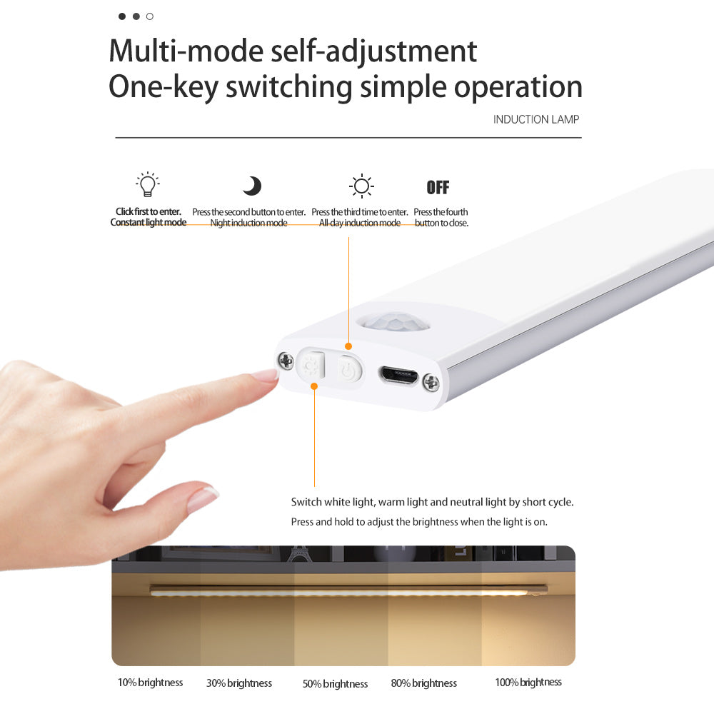 LED-list med Rörelsesensor - Batteridriven & Uppladdningsbar