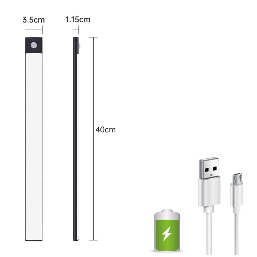 LED-list med Rörelsesensor - Batteridriven & Uppladdningsbar