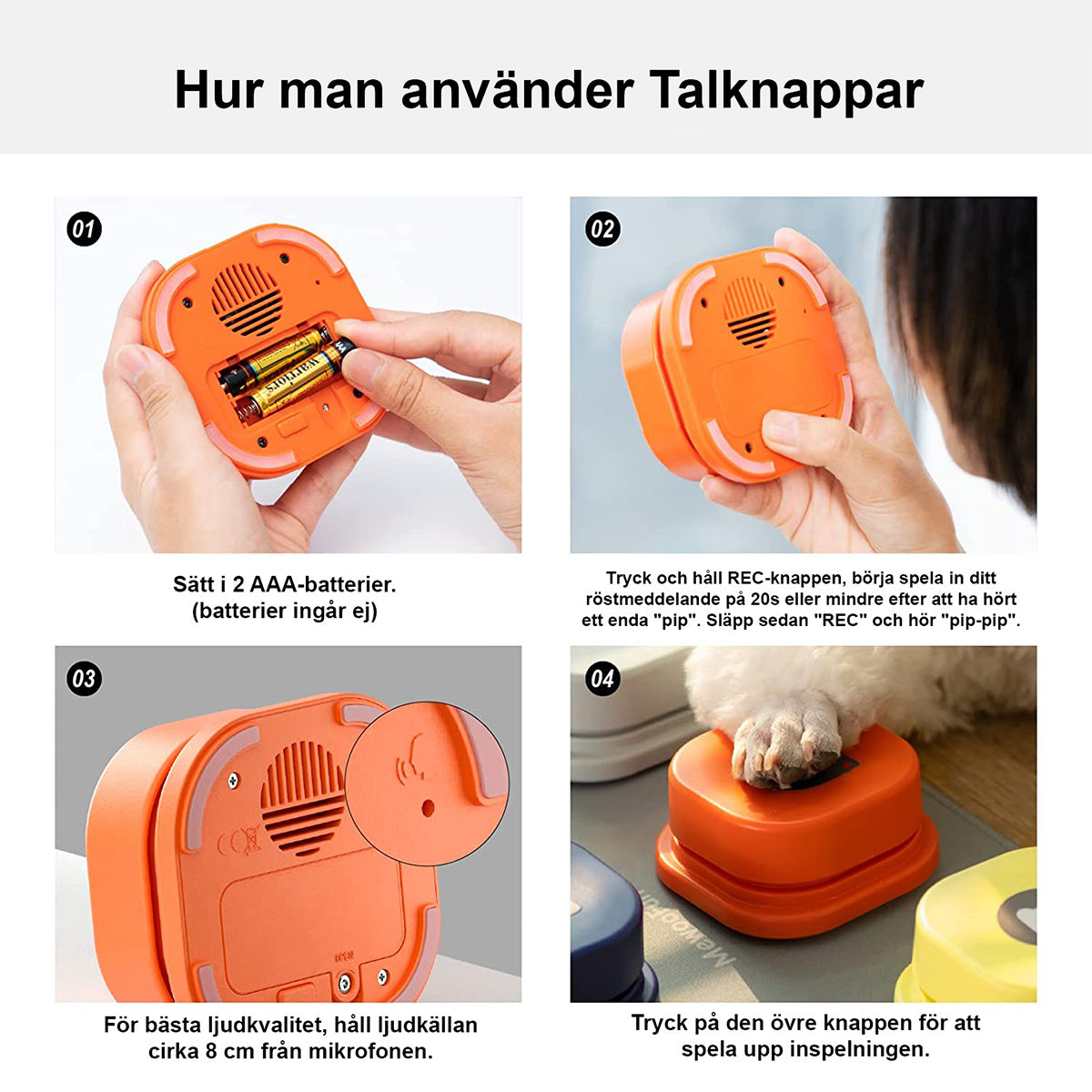 Talknappar för din hund - Interaktiv leksak