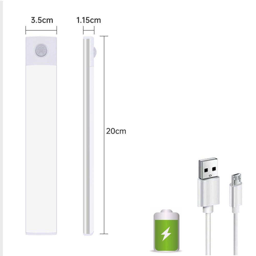 LED-list med Rörelsesensor - Batteridriven & Uppladdningsbar